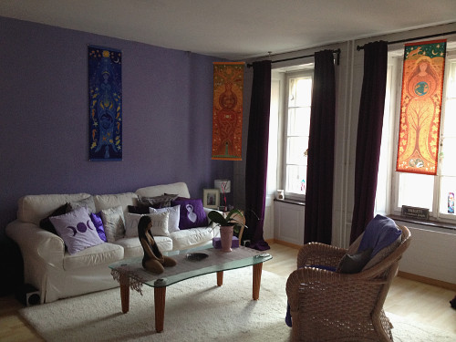 Fabric hangings at Winterthur Switzerland 1