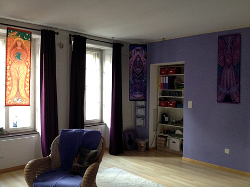 Fabric hangings at Winterthur Switzerland 1